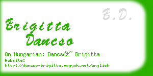 brigitta dancso business card